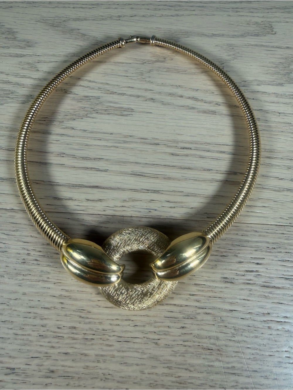 Vintage Givenchy Gold Snake Chain Choker: 80s/90s Runway Necklace